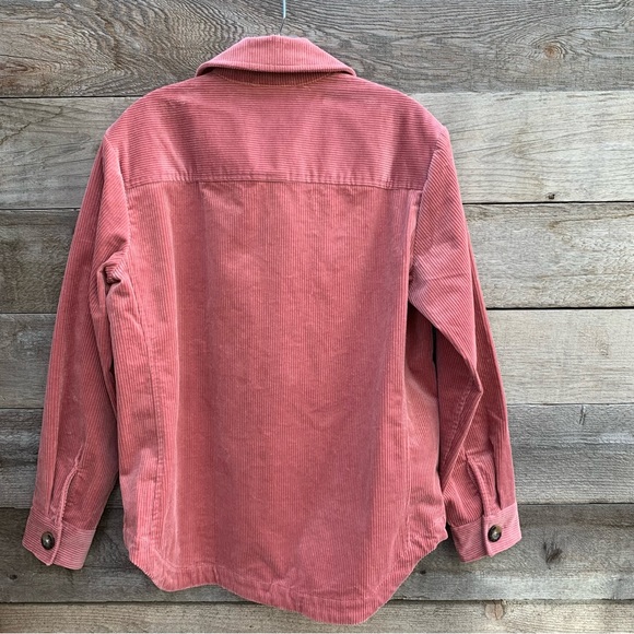 Boden Shacket Jacket Womens 6 Corduroy Pink Long Sleeve Button Wide Wale Shirt - Picture 5 of 16